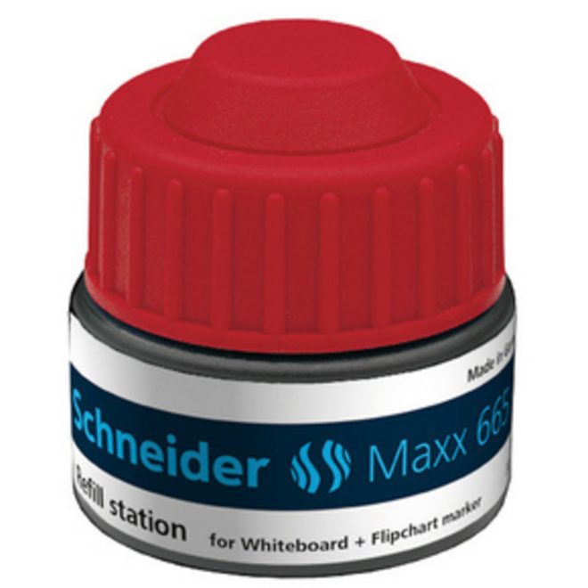 Navulinkt Schneider 665 voor Maxx 290 en 293 30ml rood