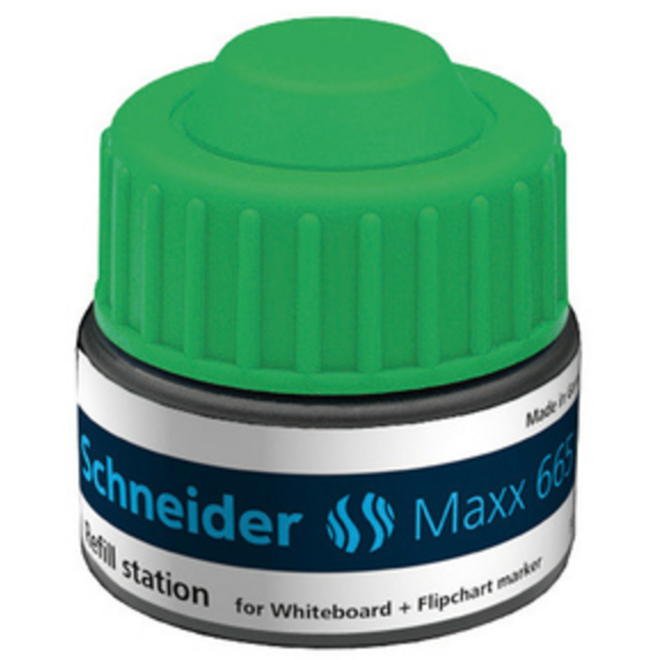 Navulinkt Schneider 665 voor Maxx 290 en 293 30ml groen