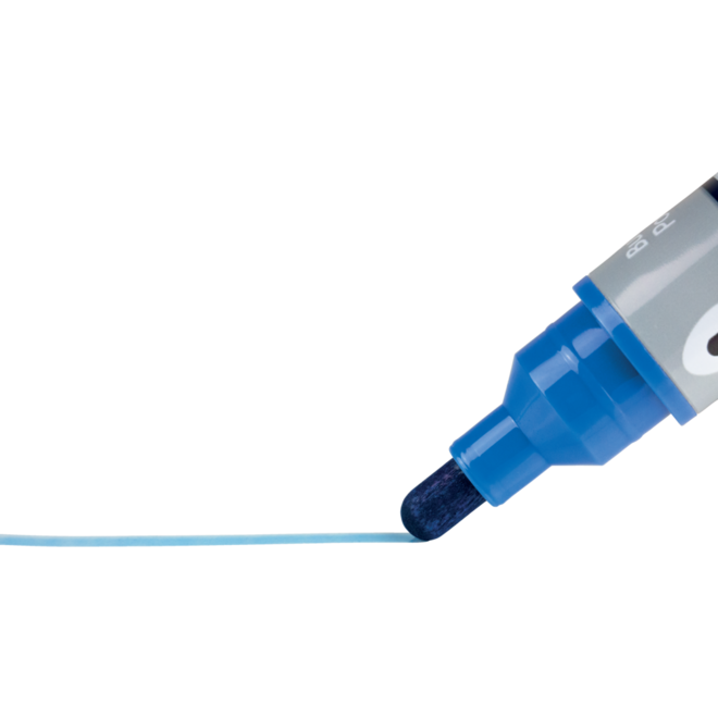 Whiteboardstiften Nobo Liquid Ink ronde punt 3 mm blauw, 10 stuks