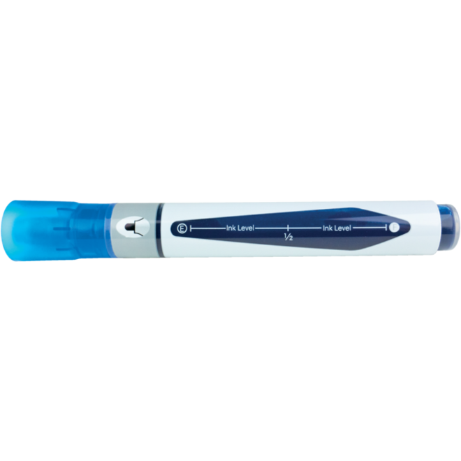 Whiteboardstiften Nobo Liquid Ink ronde punt 3 mm blauw, 10 stuks