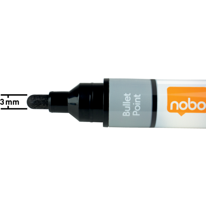 Whiteboardstiften Nobo Liquid Ink ronde punt 3 mm assorti, 10 stuks