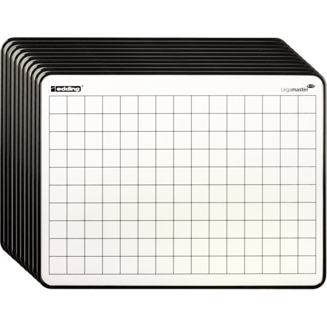 Wisbord emaille staal edding move minds blanco/ruit, 10 stuks