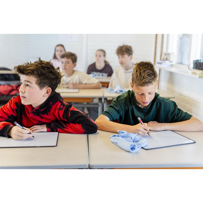 Wisbord emaille staal edding move minds blanco/ruit startersset, 43 delig