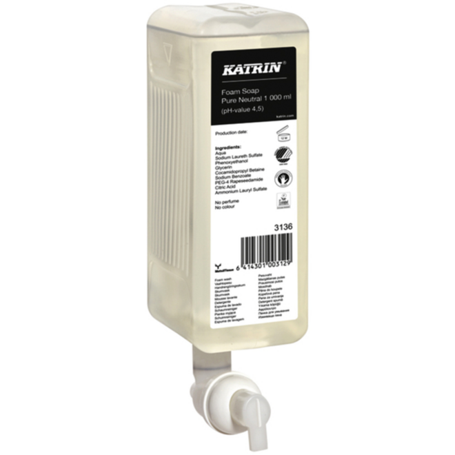 Handschuimzeep Katrin Pure neutral 1000 ml