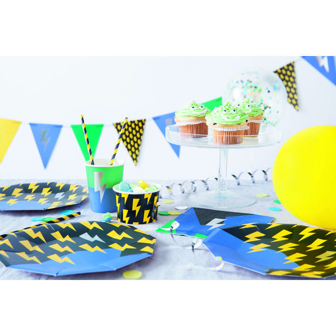 Party-Box blauw Flash, 6 persoons (42-delig)