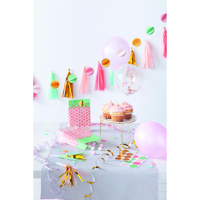 Party-Deco Box roze hartjes 41-delig