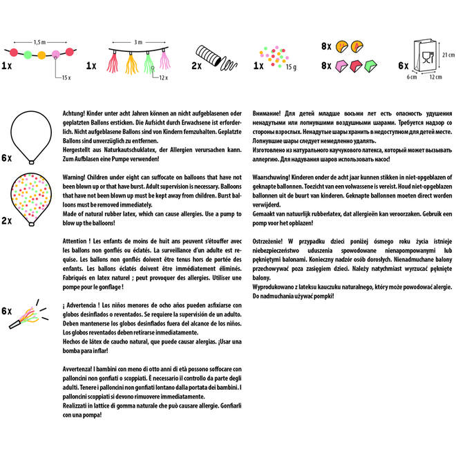 Party-Deco Box roze hartjes 41-delig