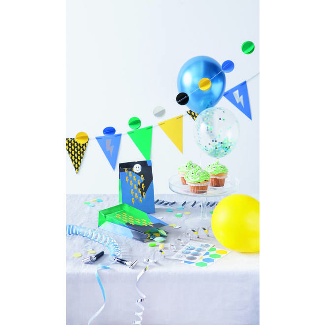 Party-Deco Box blauw Flash 41-delig