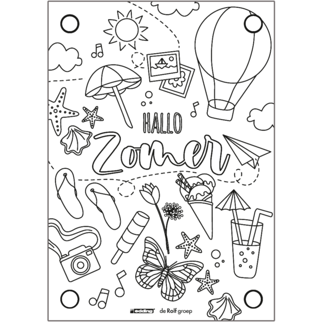 Buitenposter 30 x 40 cm Kleur de zomer
