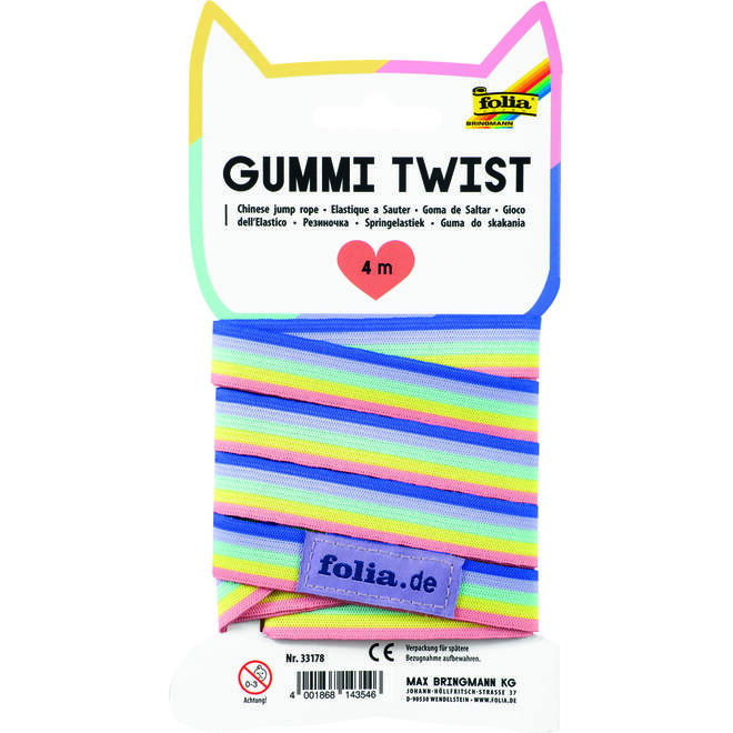 Spring elastiek gummy twist, 4 meter
