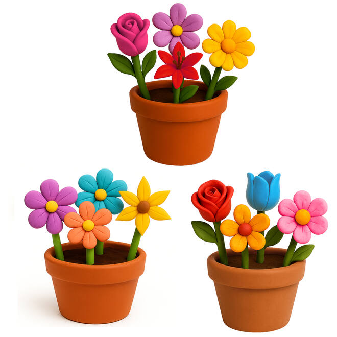 Klei putty air-dry bloemen assorti