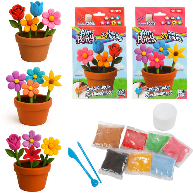 Klei putty air-dry bloemen assorti