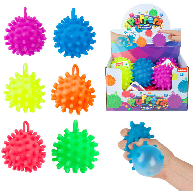 Pufferbal nubs 9 cm assorti