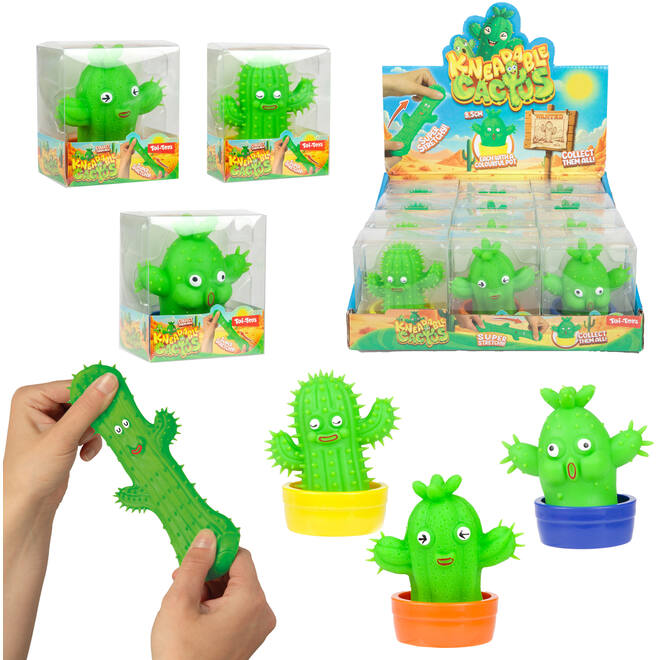 Kneedcactus stretchy met potje assorti