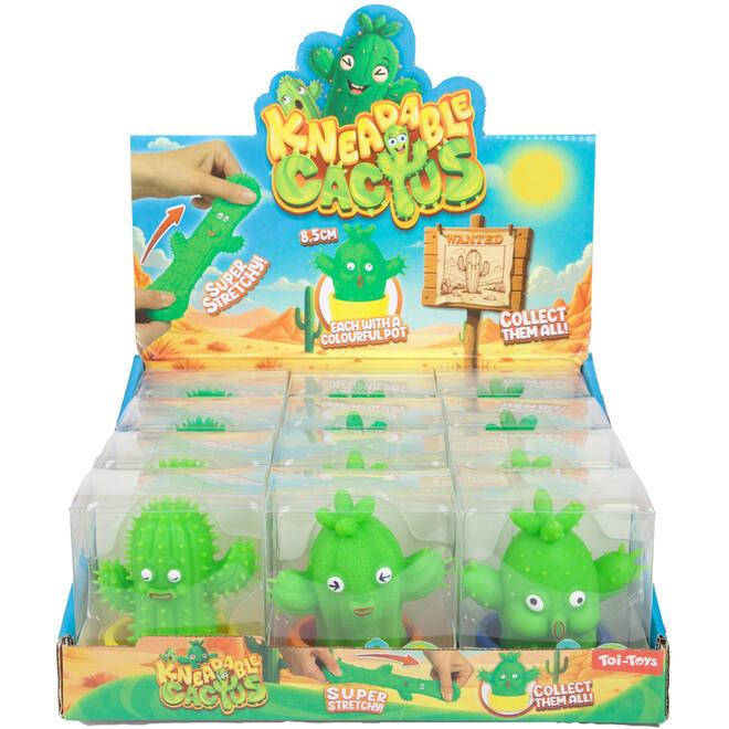 Kneedcactus stretchy met potje assorti