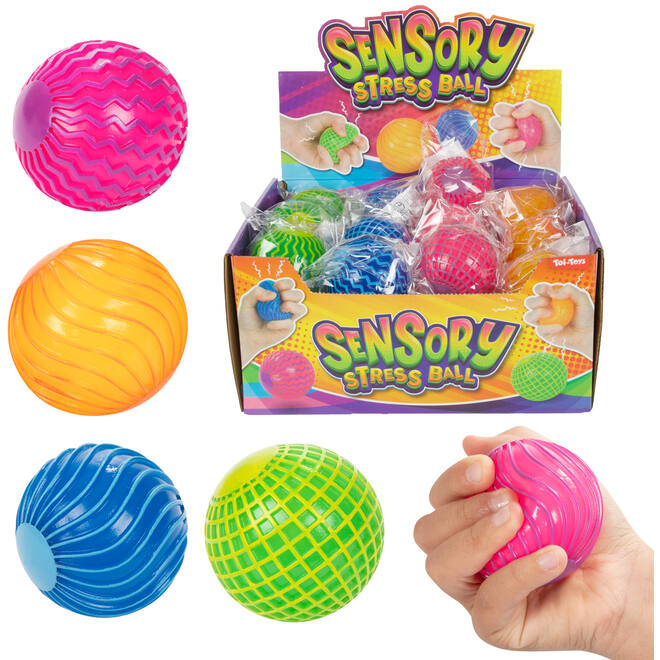 Sensorische bal ribbel 6,5 cm assorti