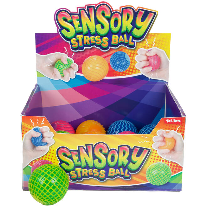Sensorische bal ribbel 6,5 cm assorti