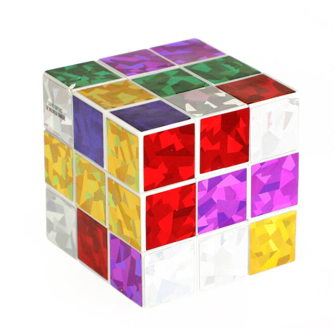 Kubus magische puzzel kubus glitter