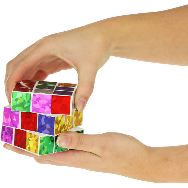 Kubus magische puzzel kubus glitter