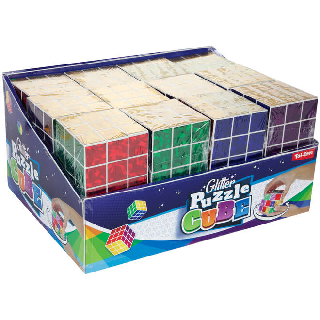 Kubus magische puzzel kubus glitter