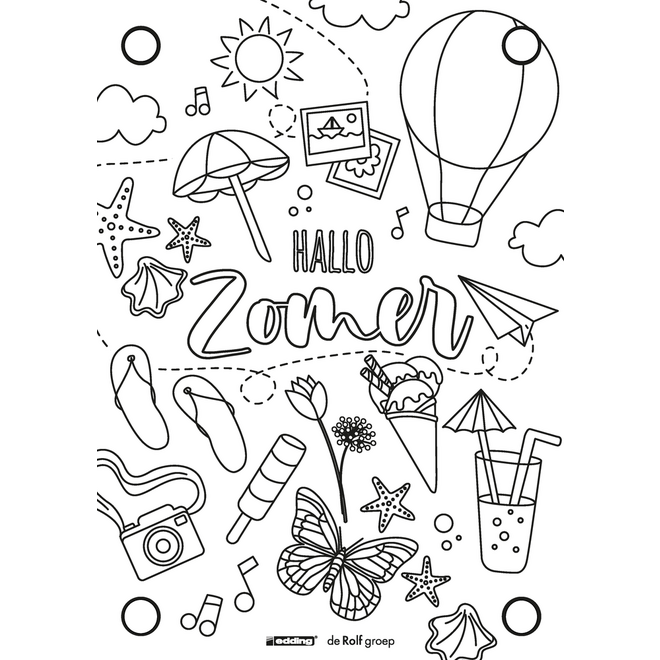 Buitenposter 30 x 40 cm Kleur de zomer