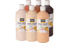Plakkaatverf Creall basic set colours of the world 500 ml, 6 stuks