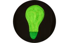 Lichtgevende verf Creall Glow 250 ml groen-geel