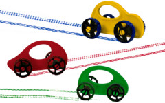 Roller verf racer in verschillende uitvoeringen en kleuren, 6 stuks