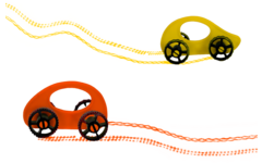 Roller verf racer in verschillende uitvoeringen en kleuren, 6 stuks