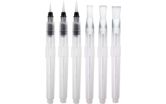 Waterpenseel 15,5 cm assorti, 6 stuks