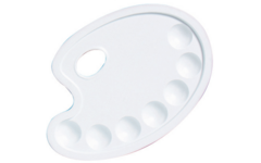 Palet plastic, 17 x 24 cm ovaal