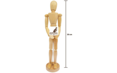 Ledenpop hout 30 cm in koker