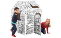 Speelhuis om in te kleuren incl. viltstiften edding funtastics