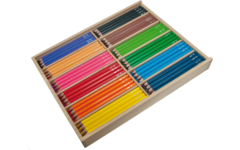Kleurpotloden edu³ Jumbo 9,6 mm assorti, 144 stuks in houten kist