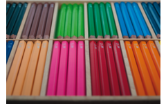Kleurpotloden edu³ Jumbo 9,6 mm assorti, 144 stuks in houten kist
