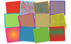 Patroonplaten pop-art 20 x 21 cm, 12 stuks