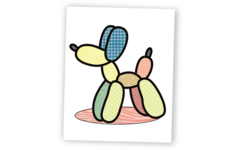Patroonplaten pop-art 20 x 21 cm, 12 stuks