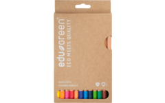 Kleurpotloden Edugreen 10 mm driekantig, 12 stuks