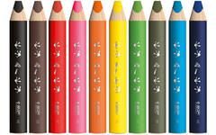 Kleurpotloden BIC Multi surface 3-in-1 assorti, 10 stuks incl. slijper