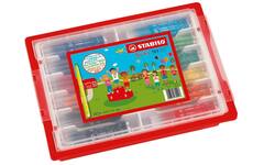 Viltstiften STABILO trio assorti classpack, 144 stuks
