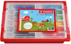 Viltstiften STABILO trio jumbo assorti classpack, 144 stuks