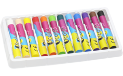 Oliepastels assorti 10 mm x 7 cm, 12 stuks