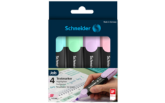 Markeerstift Schneider Job 150 pastel etui 4 stuks