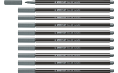 Viltstift STABILO Pen 68 metallic 805 zilver 1,4mm