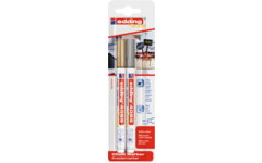 Krijtstift edding goud/zilver 1-2 mm, 2 stuks