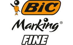 Permanent marker BIC rond 1,1 mm rood, per dozijn
