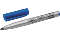 Permanent marker BIC rond 1,1 mm blauw, per dozijn