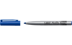 Permanent marker BIC rond 1,1 mm blauw, per dozijn