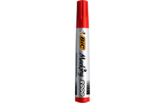 Permanent marker BIC rond 1,7 mm rood, per dozijn