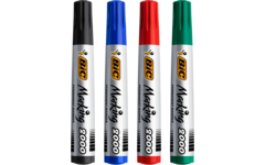 Permanent marker BIC rond 1,7 mm rood, per dozijn
